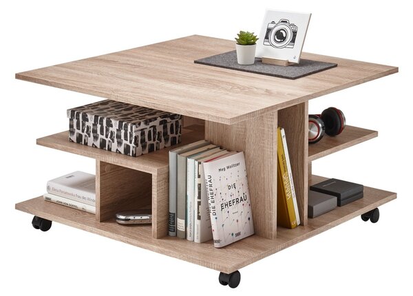Masuta multifunctionala LEVKE LIGHT sonoma, 76x76x44 cm