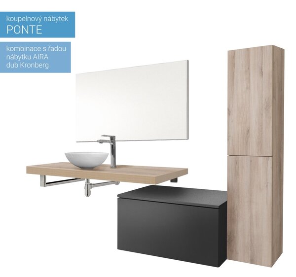 Mereo Mereo, Ponte, dulap baie 70 cm, MER-CN231S