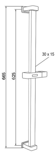 Mereo Mereo, Suport de duș glisant pătrat 66,5 cm, MER-CB910Q