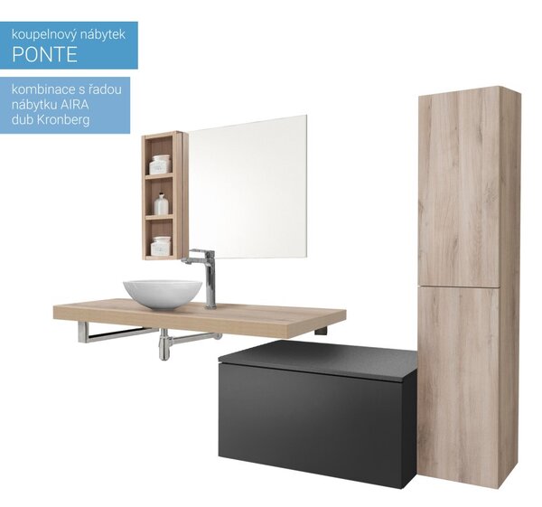 Mereo Mereo, Ponte, dulap baie 70 cm, MER-CN231S