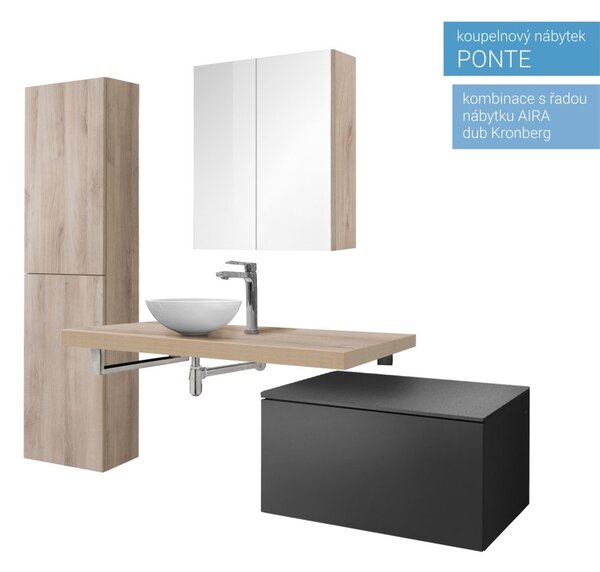 Mereo Mereo, Ponte, dulap baie 70 cm, MER-CN231S