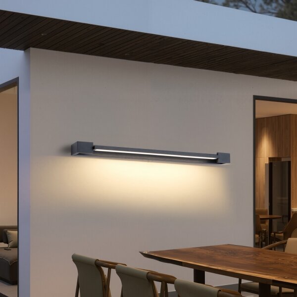 Brilagi-LED Lumină LED pentru oglindă de baie AQUA LINE, 36 W, 230 V, 120 cm, IP44, antracit
