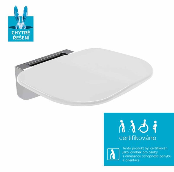Mereo Mereo, Scaun de dus, duroplast, alb, MER-CSS121