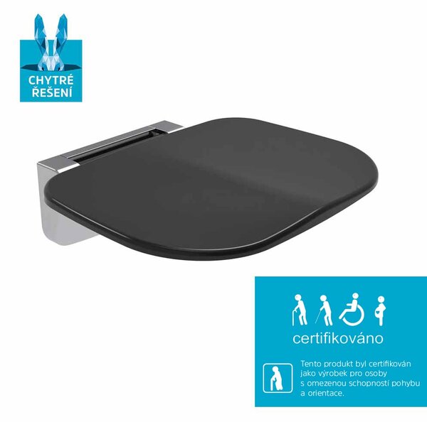 Mereo Mereo, Scaun de dus, duroplast, negru, MER-CSS121B