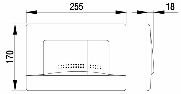 Mereo Mereo, buton de control Quatro, crom mat, MER-MM21