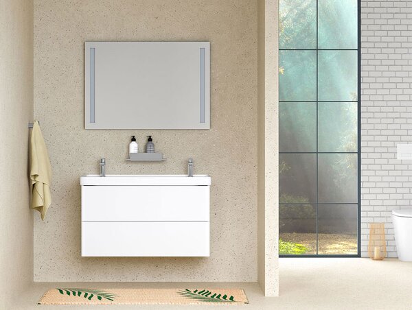 Mereo Mereo, Siena, dulap baie cu chiuveta ceramica 81 cm, MER-CN411
