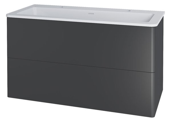 Mereo Mereo, Siena, dulap de baie din marmură turnată 101 cm, pentru 2 robinete, MER-CN432M2