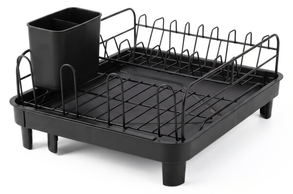 Uscător de vase extensibil cu suport pentru picurare, 41,5 x 36,5 x 20,5 cm