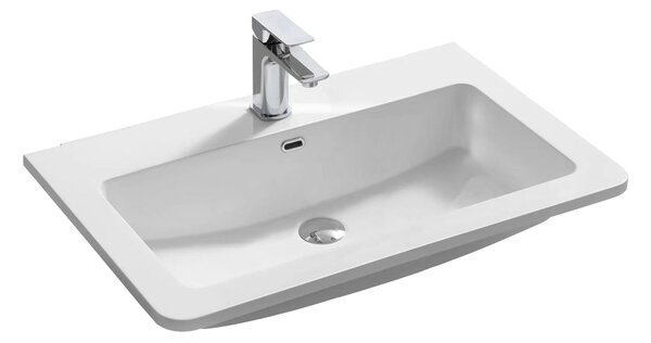 Mereo Mereo, Siena, Dulap de baie cu chiuvetă din marmură turnată 81 cm, MER-CN411M
