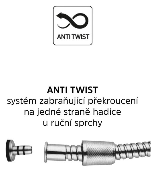 Mereo Mereo, Set de duș fără accesorii, inclusiv duș din oțel inoxidabil și furtun de conectare, MER-CB95001S