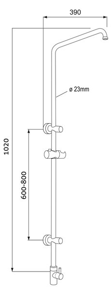Mereo Mereo, Set de duș Sonata fără accesorii, MER-CB60101S
