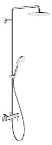 Duravit C.1 set de duș perete cu duș de ploaie crom C14280007010