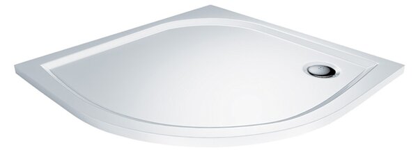 Mereo Mereo, Set duș: LIMA, pătrat, 90 cm, alb ALU, sticlă Point, cadă din marmură turnată, MER-CK608B02KM