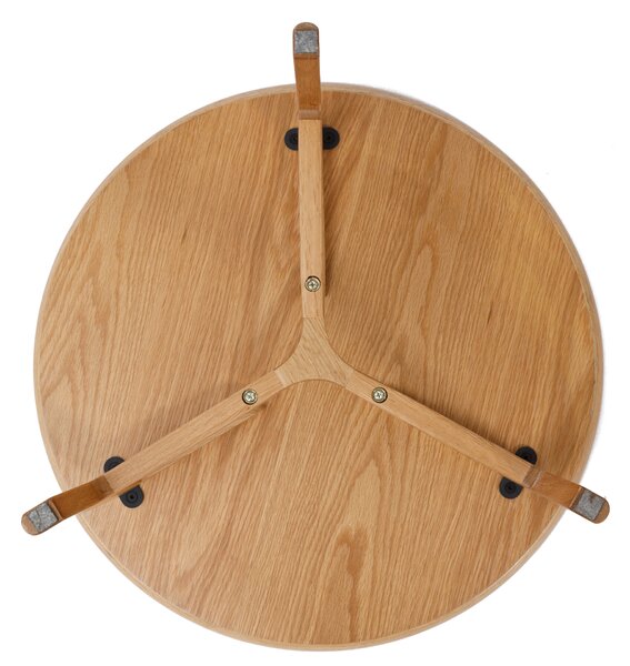 MAZZONI EXPORT BELLUNO Frasin Natural - MĂSUȚĂ DE CAFEA DIN LEMN Ø65 cm ROTUNDĂ MODERN CLASSIC