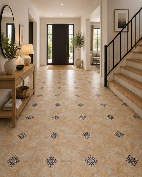 Linoleum Model Kelso 7099, Latime 200 cm, Bej Maro
