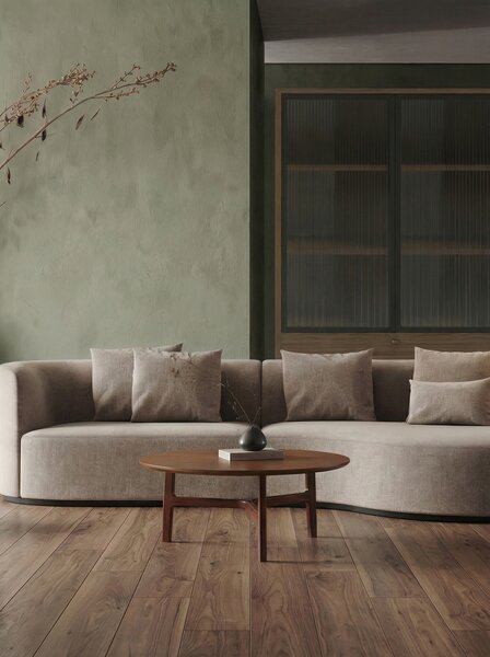 MAZZONI EXPORT BELLUNO Nuc Natural (Maro Închis) - MĂSUȚĂ DE CAFEA DIN LEMN Ø65 cm ROTUNDĂ MODERN CLASSIC