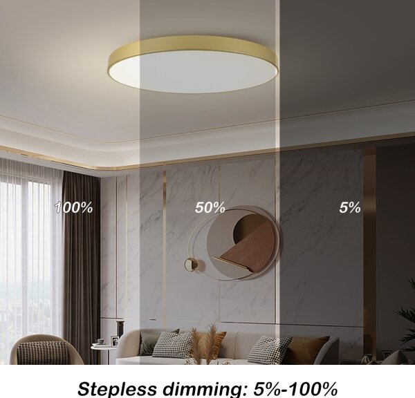 Brilagi - Corp LED dimabil POOL SMART, 128W, 230V, 100 cm, auriu, Wi-Fi Tuya + telecomandă