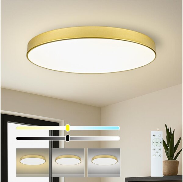 Brilagi - Corp LED dimabil POOL SMART, 128W, 230V, 100 cm, auriu, Wi-Fi Tuya + telecomandă