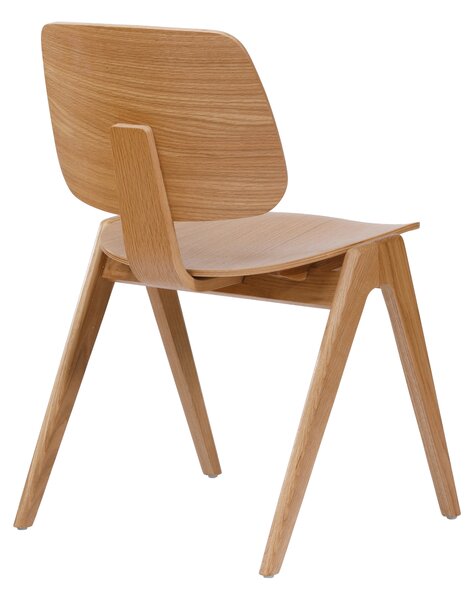 MAZZONI EXPORT AURA Stejar Natural - SCAUN DIN LEMN PENTRU LIVING SUFRAGERIE BUCĂTĂRIE MODERN NORDIC