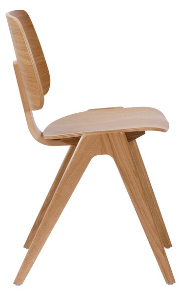 MAZZONI EXPORT AURA Stejar Natural - SCAUN DIN LEMN PENTRU LIVING SUFRAGERIE BUCĂTĂRIE MODERN NORDIC