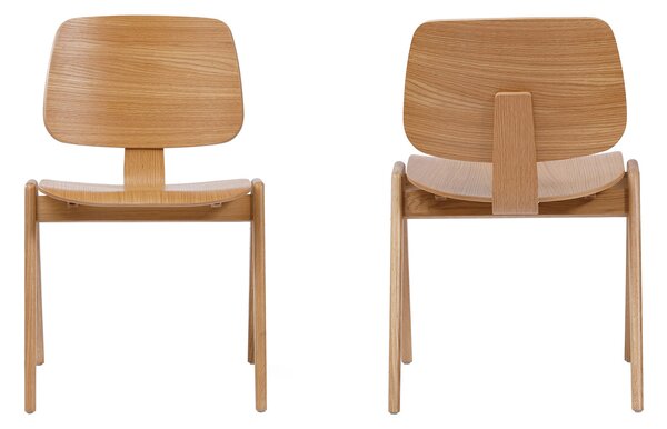 MAZZONI EXPORT AURA Stejar Natural - SCAUN DIN LEMN PENTRU LIVING SUFRAGERIE BUCĂTĂRIE MODERN NORDIC