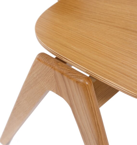 MAZZONI EXPORT AURA Stejar Natural - SCAUN DIN LEMN PENTRU LIVING SUFRAGERIE BUCĂTĂRIE MODERN NORDIC