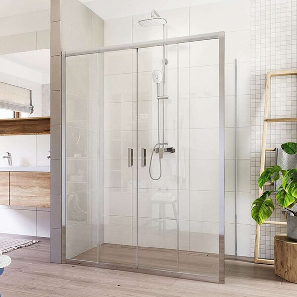 Mereo Mereo, Cabina de dus, Lima, dreptunghi, inaltime 190 cm, crom ALU, sticla transparenta, MER-CK88413K