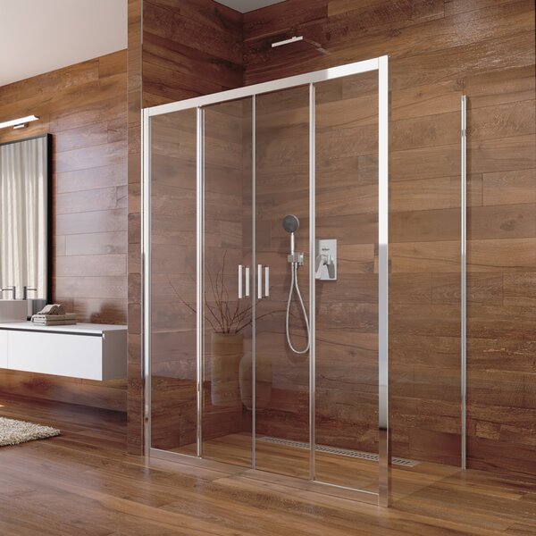 Mereo Mereo, Cabina de dus, Lima, dreptunghi, inaltime 190 cm, crom ALU, sticla transparenta, MER-CK88413K
