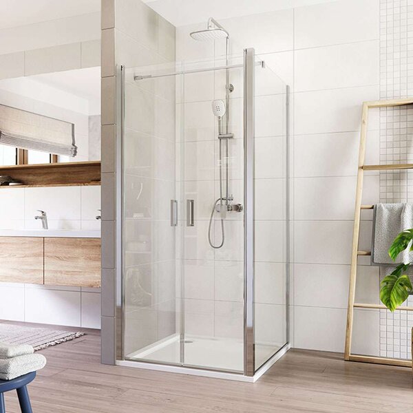 Mereo Mereo, cabină de duș, Lima, pătrat, crom ALU, ușă zburătoare, sticlă transparentă, MER-CK86513K
