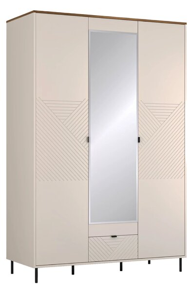 Dulap dormitor oglinda EVO, casmir/stejar, PAL laminat, 139x60x210 cm