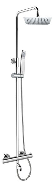 Mereo Mereo, baterie termostatică pentru baie cu cap de duș pătrat, MER-CB60101TSD