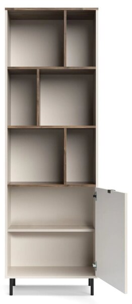 Biblioteca cu rafturi pentru carti EVO, casmir/stejar, PAL laminat, 63