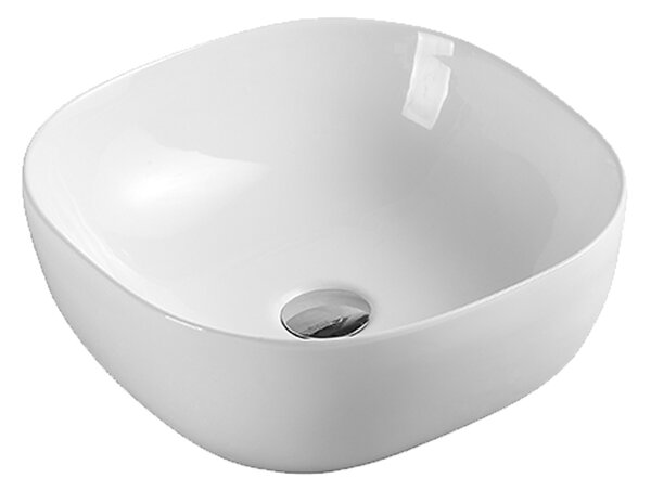Mereo Mereo, Chiuvetă blat fără preaplin, 410x410x150 mm, pătrată, ceramică - se trimite pe palet, MER-UC414115S