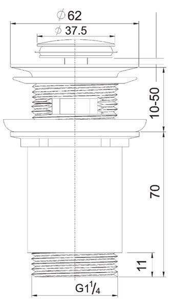 Mereo Mereo, Baterie lavoar, Eve, cu clic-clac CH05V, crom, MER-CBV10104C