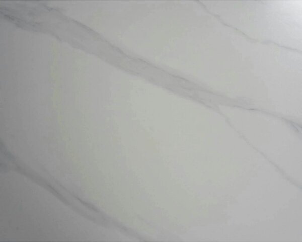 Masa extensibila VELA, alb cu efect de marmura/negru, ceramica/metal