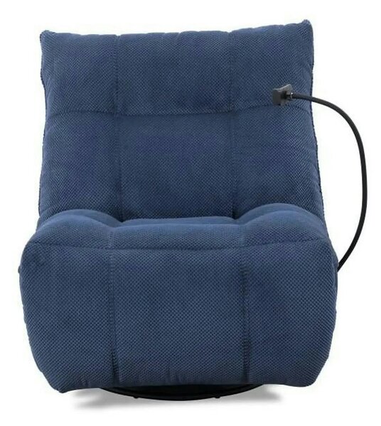 Fotoliu recliner MARCUS, stofă clasică/metal, albastru, 84×104×94 cm