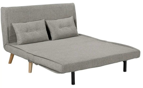 Canapea extensibila TEMPO XL, gri, stofa clasica, 140x95x77 cm