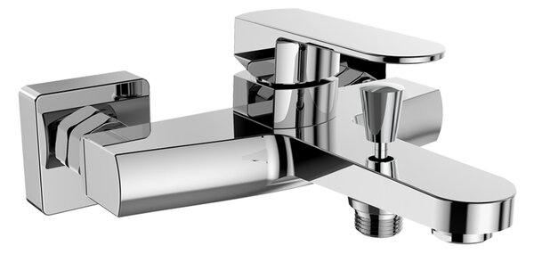 Mereo Mereo, Baterie pentru cada montată pe perete, Mada, 150 mm, fără accesorii, crom, MER-CBQ90103M