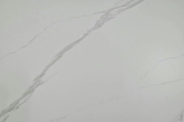 Masa extensibila OSTEN, alb cu efect de marmura/negru, 110/140x80x76 c