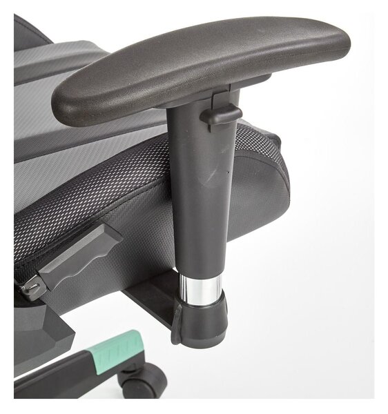Scaun gaming FACTOR, negru/gri/verde, piele ecologica/material textil