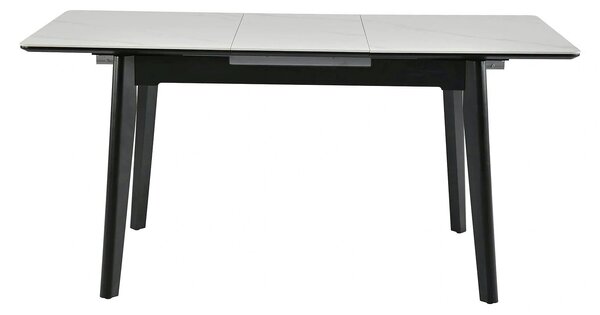 Masa extensibila OSTEN, alb cu efect de marmura/negru, 110/140x80x76 c