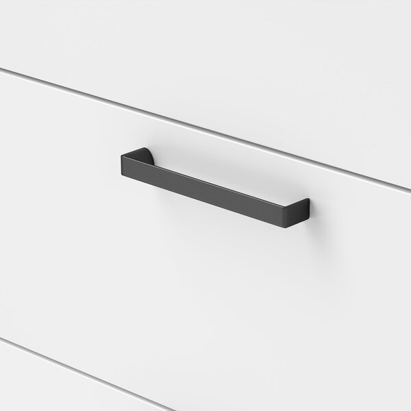 HOMCOM Comodă cu 6 Sertare, Margini Înălțate și Mânere în Formă de U, 110x40x88 cm, Alb | Aosom Romania