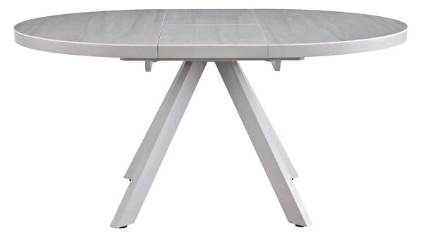 Masa extensibila LYRA, crem cu efect de marmura/gri, 120/160x120x75 cm