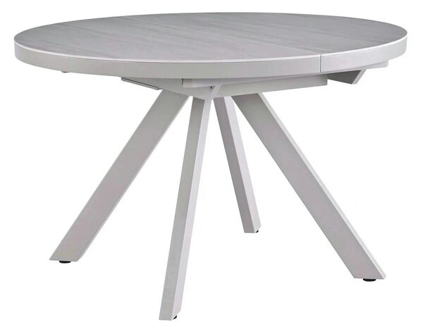 Masa extensibila LYRA, crem cu efect de marmura/gri, 120/160x120x75 cm
