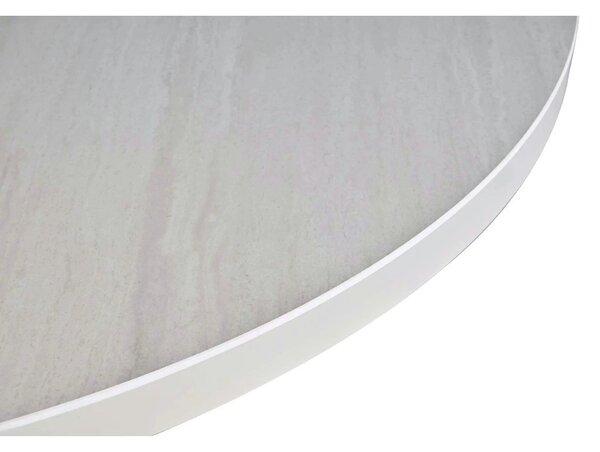 Masa extensibila LYRA, crem cu efect de marmura/gri, 120/160x120x75 cm