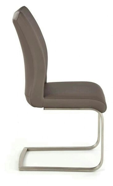 Scaun OPAL, gri/crom, piele ecologica/metal, 44x45x101 cm