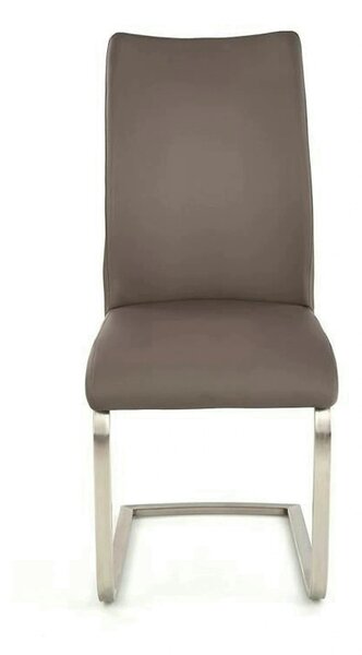 Scaun OPAL, gri/crom, piele ecologica/metal, 44x45x101 cm