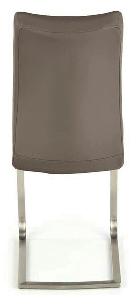 Scaun OPAL, gri/crom, piele ecologica/metal, 44x45x101 cm
