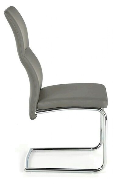 Scaun ARCO, gri/crom, piele ecologica/metal, 46x47x100 cm