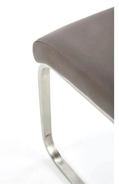 Scaun OPAL, gri/crom, piele ecologica/metal, 44x45x101 cm